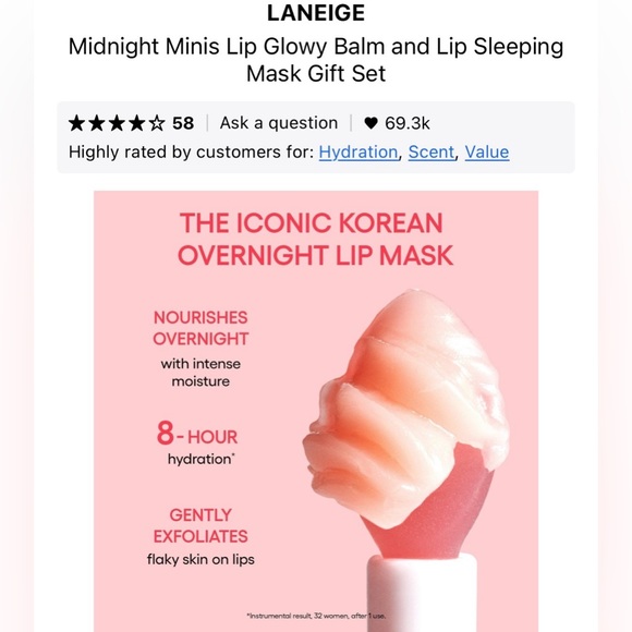 LANEIGE Midnight Minis Lip Glowy Balm and Lip Sleeping Mask Gift Set - Brand New - Picture 3 of 9